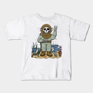 Skeleton Deep Sea Diver Kids T-Shirt